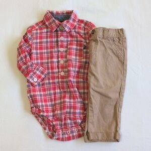 oshkosh b'gosh classic cotton matching outfit set 9 months baby boy